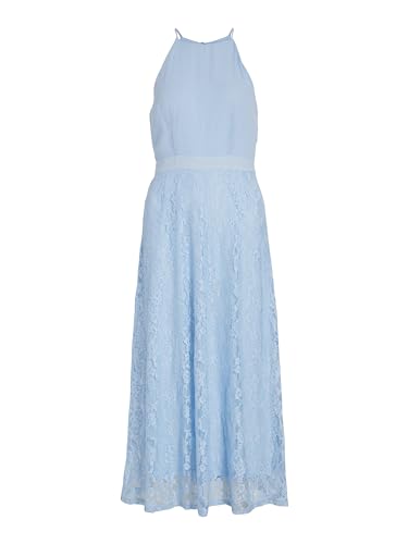 Vila Damen Kleid VILORA Halterneck Ankle Dress/BM/DC (DE/NL/SE/PL, Numerisch, 38, Regular, Regular, Kentucky Blue) von Vila