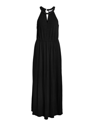 Vila Damen Kleid VIMILLA BRAIDED MAXI DRESS/FT/KA (DE/NL/SE/PL, Alphanumerisch, S, Regular, Regular, black) von Vila