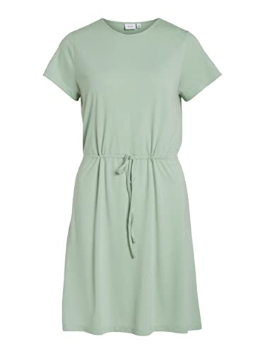 Vila Damen Kleid VIMOONEY S/S String Dress /1/KA (as3, Alpha, m, Regular, Regular, Cameo Green) von Vila