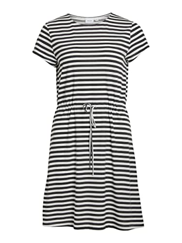 Vila Damen Kleid VIMOONEY S/S String Dress /1/KA (as3, Alpha, s, Regular, Regular, Black) von Vila