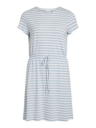 Vila Damen Kleid VIMOONEY S/S STRING DRESS /1/KA (as3, alpha, s, regular, regular, kentucky blue 1) von Vila