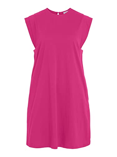 Vila Damen Kleid VISINATA S/L Slip IN Dress (as3, Alpha, m, Regular, Regular, pink Yarrow) von Vila