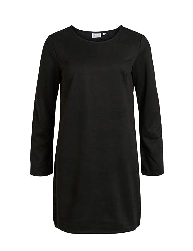 Vila Damen Langarm Midikleid Schwarz, Schwarz , Medium von Vila