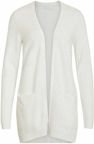 Vila Damen VIRIL Open L/S Knit Cardigan - NOOS 14044041, White Alyssum, XXL von Vila