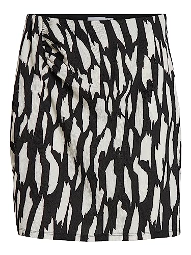 Vila Damen Rock VILAYA ILA HW Skirt/SU (as3, Alpha, s, Regular, Regular, Black) von Vila