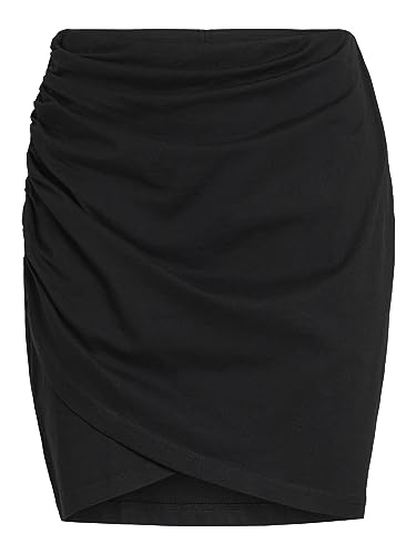 Vila Damen Rock VIPIPPA HW Short Skirt (as3, Alpha, l, Regular, Regular, Black) von Vila