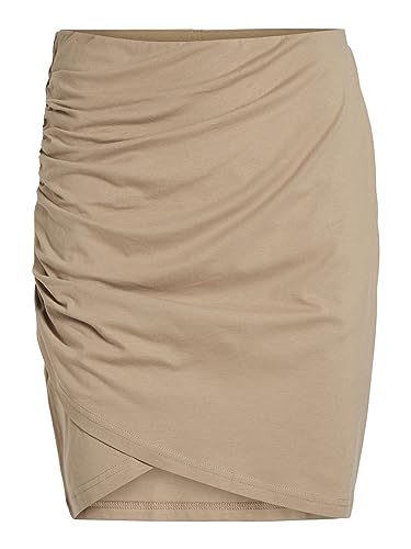 Vila Damen Rock VIPIPPA HW Short Skirt (as3, Alpha, m, Regular, Regular, Savannah tan) von Vila