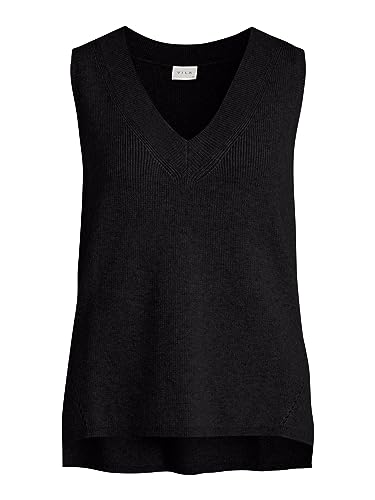 Vila Damen Strickweste Ril schwarz XS von Vila