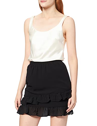 VILA Damen VIMINEA HW Short Skirt/SU Rock, Black/Detail:SOLID, 38 von Vila