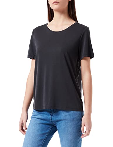 Vila Damen VIMODALA O-Neck S/S TOP/SU-NOOS T-Shirt, Black, M von Vila