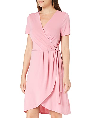 Vila Damen VINAYELI S/S Knee WRAP Dress/SU-NOOS Kleid, Wild Rose, XS von Vila