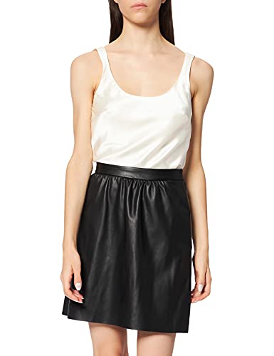 Vila Damen VIPEN Coated RW Skater Skirt - NOOS Rock, Black, XS von Vila