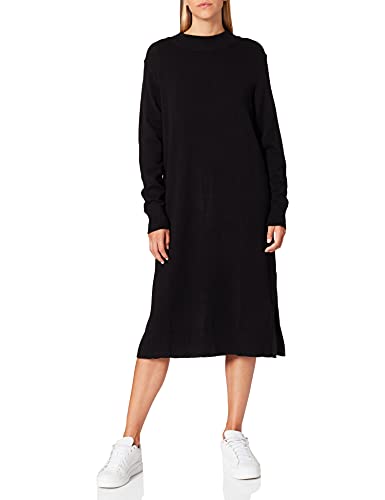 Vila Damen Viril Crew Neck L/S Midi Dress - Noos Kleid, Schwarz, XS EU von Vila