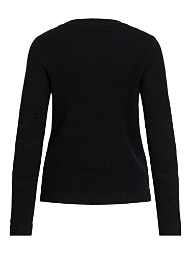 Vila Damen Pullover VIDALO O-Neck L/S Knit TOP/SU - NOOS (as3, Alpha, x_s, Regular, Regular, schwarz, XS) von Vila