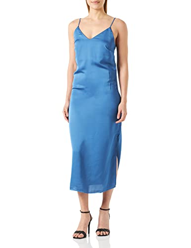 Vila Damen Viellette Singlet Satin Dress/Su - Noos Kleid, Federal Blue, 36 EU von Vila