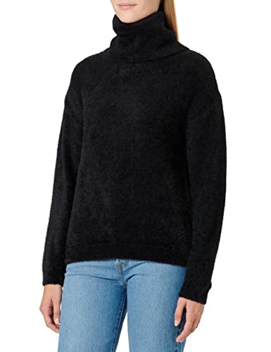 Vila Damen Vilajuli Rollneck L/S Knit - Noos Pullover, Schwarz, M EU von Vila