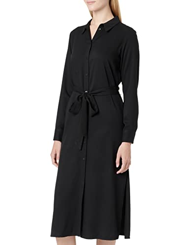 Vila Damen Vimorose L/S Long Dress/Su Noos Dress, Schwarz, 40 EU von Vila