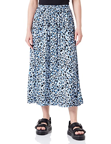 Vila Damen Vipaya Hw Skirt/Su - Noos Rock, Kentucky Blue/AOP:lika, 44 EU von Vila