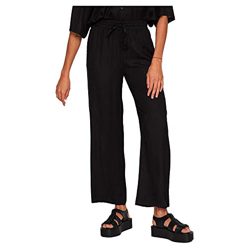 Vila Damen Vipricil Rw 7/8 Pant/Su- Noos Hose, Schwarz, 38 EU von Vila