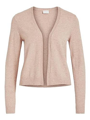 Vila Damen Viril Kort L/S strik Cardigan-noos Strickjacke, Misty Rose, XXL EU von Vila