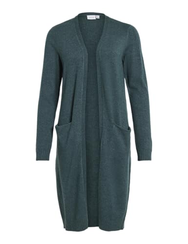 Vila Damen Viril Long L/S Knit Cardigan - Noos Strickjacke 14042770,Ponderosa Pine/Detail:Dark Melange,M Vila Damen Viril Long L/S Knit Cardigan - Noos Strickjacke 14042770,Ponderosa Pine/Detail:Dark Melange,M von Vila