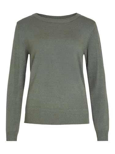 Vila Damen Viril O-Neck L/S Knit Top - Noos Pullover, Laurel Wreath, L EU von Vila