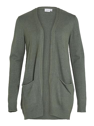 Vila Damen Viril Open L/S Knit Cardigan - Noos Strickjacke, Laurel Wreath, XL EU von Vila