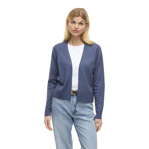 Vila Damen Viril Short L/S Knit Cardigan-noos Strickjacke, Vintage Indigo,XS von Vila