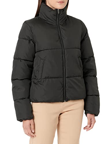 Vila Damen Vitate L/S Short Puffer Jacket - Noos Jacke, Schwarz, 34 EU von Vila