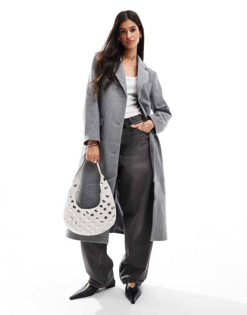 Vila - Eleganter Longline-Mantel in Grau von Vila