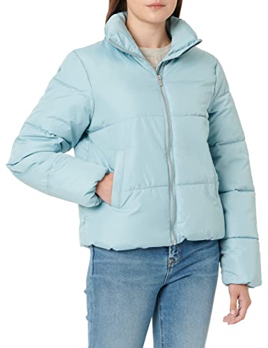 Vila Damen Vitate L/S Short Puffer Jacket - Noos Jacke, Tourmaline, 34 EU von Vila