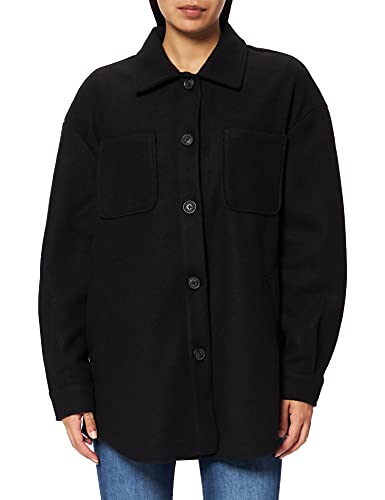 Vila Damen Vikimmi Shirt L/S Jacket - Noos, Schwarz, XL EU von Vila