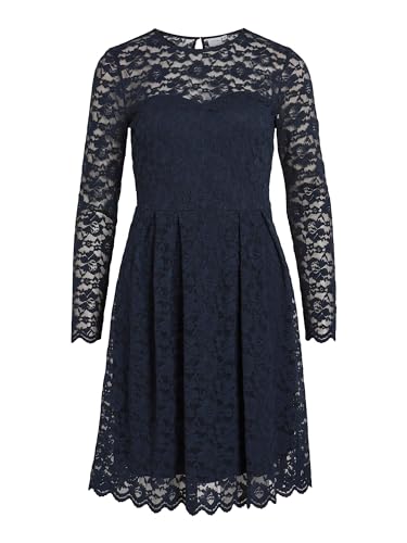 Vila Damen Vikalila L/S Lace - Noos Dress, Navy Blazer, XL EU von Vila