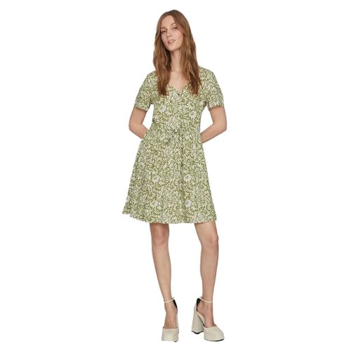 Vila Female Kleid mit kurzen Ärmeln Geblümtes von Vila