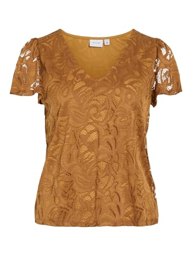 Vila Female Oberteil mit kurzen Ärmeln VISTASIA V-Ausschnitt von Vila