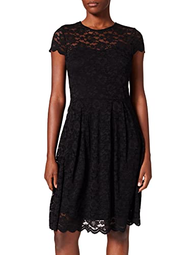 Vila Damen Vikalila Capsleeve Lace Dress - Noos Kleid, Schwarz, S EU von Vila