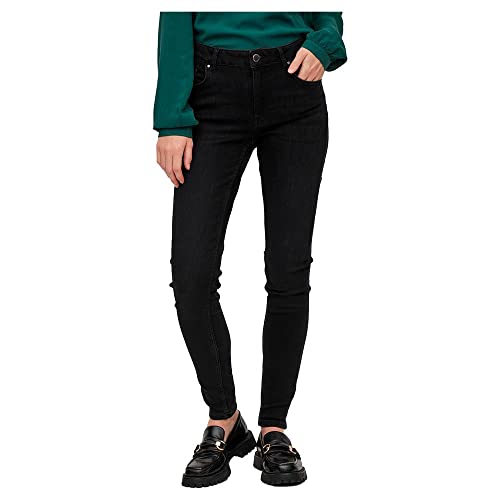 Vila Damen Visarah Wu01 Rw Skinny Jeans/Su - Noos Jeans, Black Denim, S / 30L EU von Vila