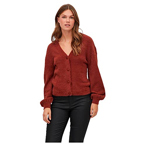 Vila Damen Vilajuli Ls Oversize Rev Knit Cardi-noos Strickjacke, Fired Brick, XS EU Vila Damen Vilajuli Ls Oversize Rev Knit Cardi-noos Strickjacke, Fired Brick, XS EU von Vila
