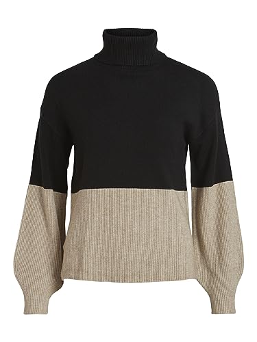 VIRIL Blocking ROLL-NK L/S Knit TOP-NOOS von Vila