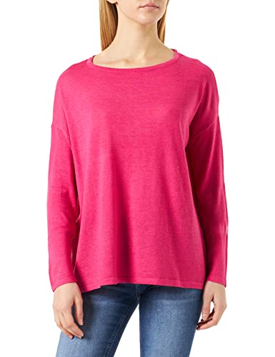 Vila Damen Viabella O-Neck L/S Knit Top/Su - Noos Pullover, Pink Yarrow, XS EU von Vila