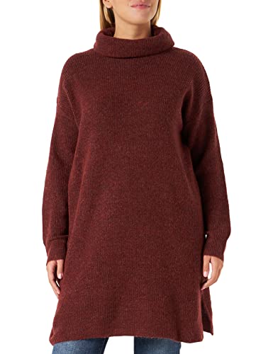 Vila Damen Vicilia Rollneck L/S Knit Tunic/Su-noos Pullover, Fired Brick, M EU von Vila