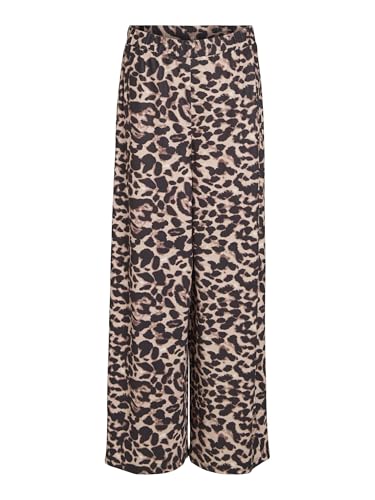 Vila Hose mit Leopardenmuster, Schwarz, XX-Large von Vila