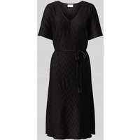 Vila Knielanges Kleid mit V-Ausschnitt Modell 'PLISEA' in Black, Größe S von Vila