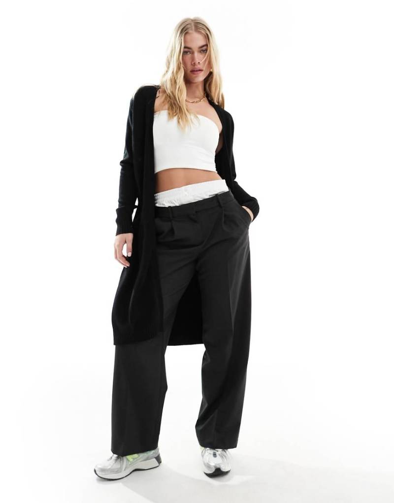 Vila - Lange Strickjacke in Schwarz von Vila