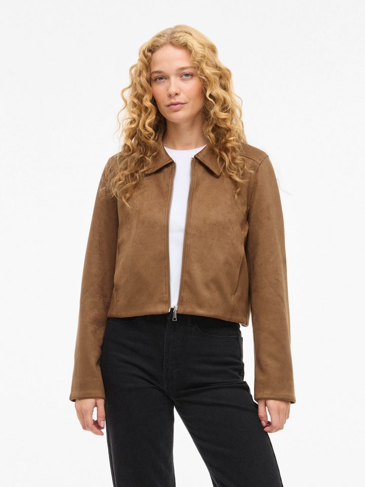Vila Lederimitatjacke VIMOODY L/S FAKE SUEDE JACKET - NOOS von Vila