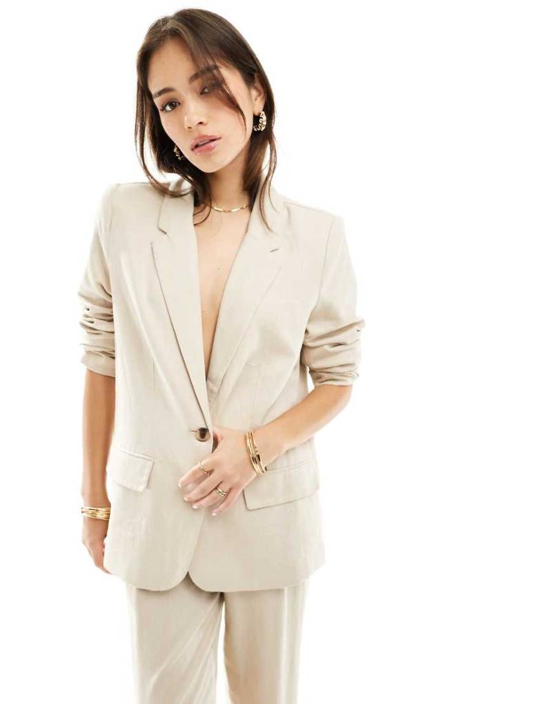 Vila - Leinenblazer in Hellbeige, Kombiteil-Neutral von Vila