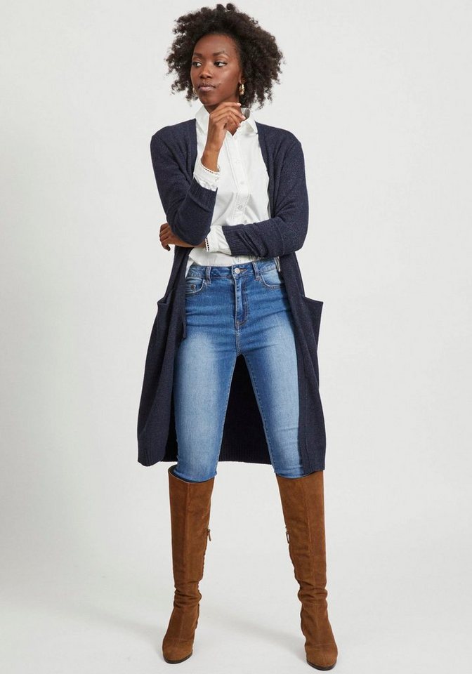 Vila Longstrickjacke VIRIL LONG L/S KNIT CARDIGAN - NOOS in knielanger Form von Vila