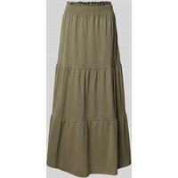 Vila Maxirock im Stufen-Look Modell 'SUMMER' in Khaki, Größe 36 von Vila