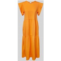 Vila Midikleid mit Kappärmeln Modell 'SUMMER' in Orange, Größe L von Vila