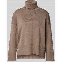 Vila Oversized Strickpullover mit Rollkragen Modell 'OSTRIA' in Hellbraun, Größe XXL von Vila